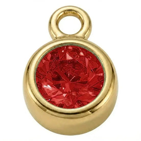 January Garnet | Gold or Silver Add-On Charm - HBD