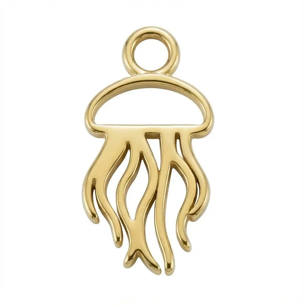 Charm Gold Jellyfish Animal Kids Charm HBD