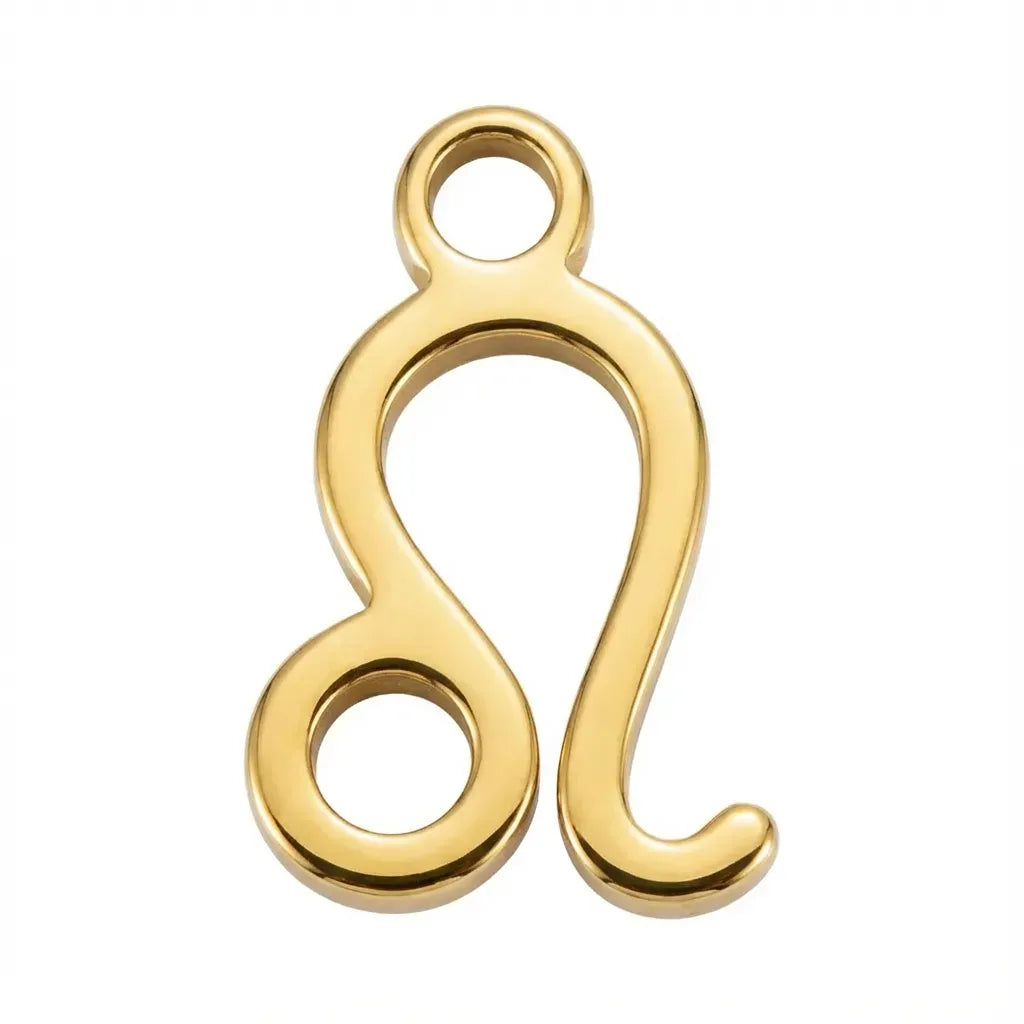 Charm Gold Leo Zodiac Charm HBD Gold Leo Zodiac Charm