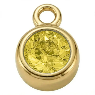 November Topaz Birthstone Charm - gold
