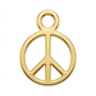 Charm Gold Peace Symbol Charm HBD