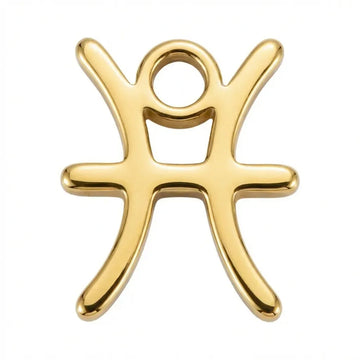 Pisces Zodiac Charm - gold