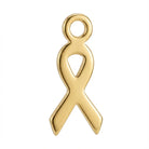 Charm Gold Ribbon Symbol Charm HBD