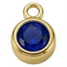 Charm Gold - September Sapphire Birthstone HBD Gold - September Sapphire Birthstone