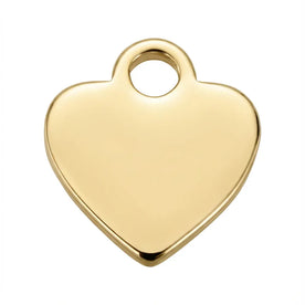 Solid Heart | Gold or Silver Add-On Charm - HBD