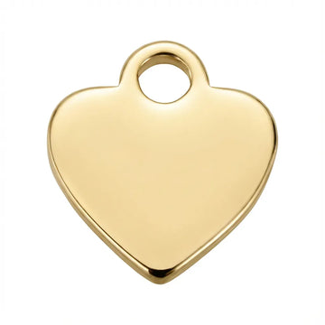 Solid Heart Charm - gold