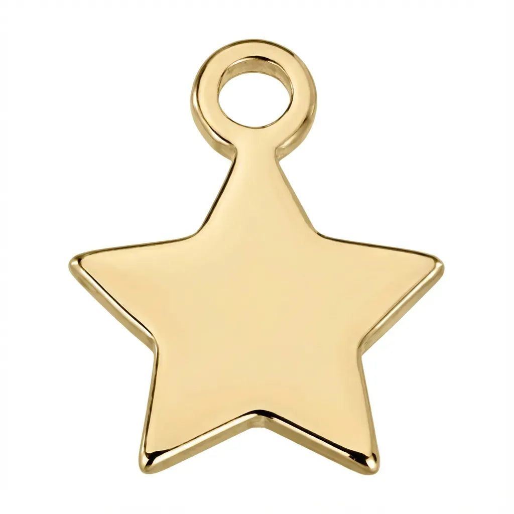 Charm Gold Star Symbol Charm HBD