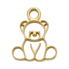 Kids Teddy Bear | Gold or Silver Add-On Charm - HBD