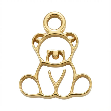 Teddy Bear Charm - gold