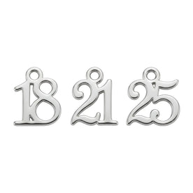 Numéro d'âge | Breloque supplémentaire en or ou en argent - HBD