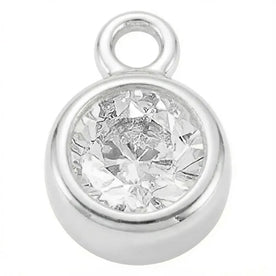 April Crystal | Gold or Silver Add-On Charm - HBD