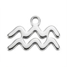 Charm Silver Aquarius Zodiac Charm HBD
