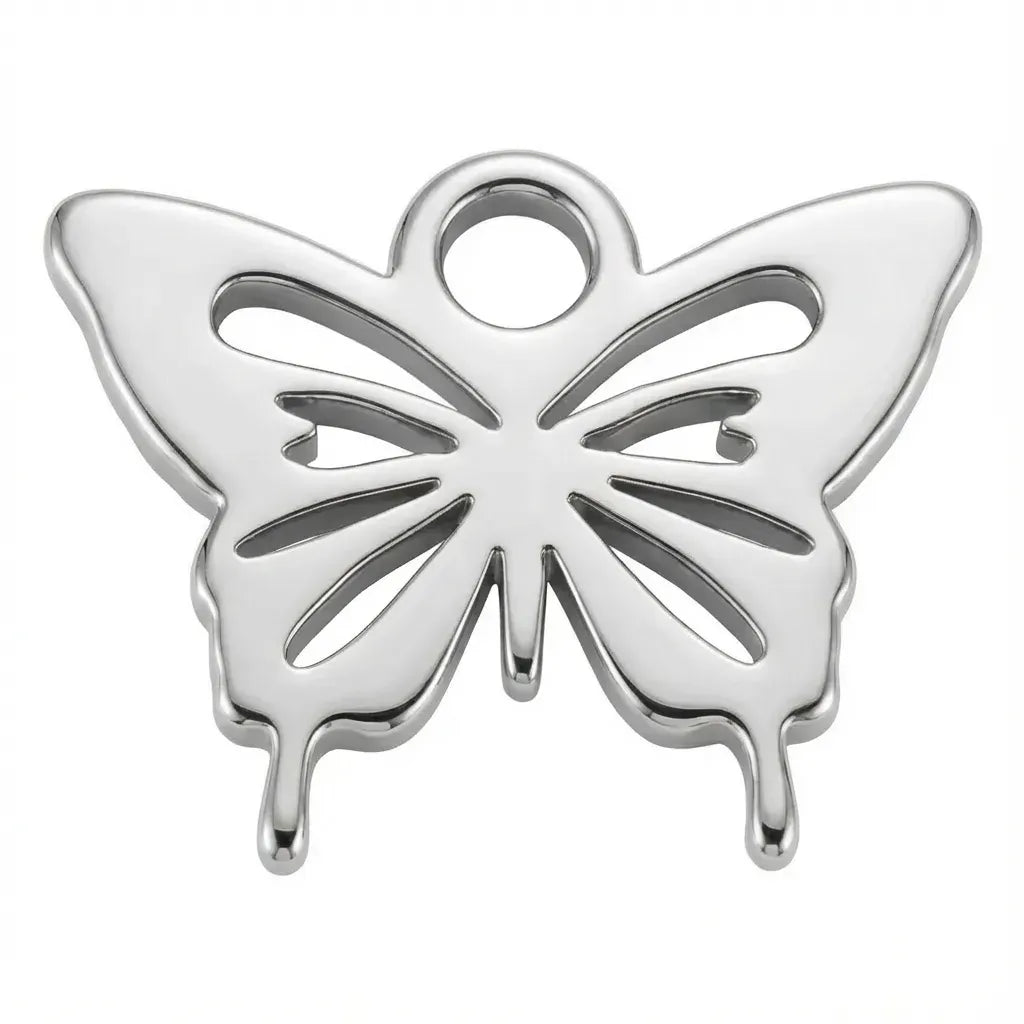 Charm Silver Butterfly Symbol Charm HBD