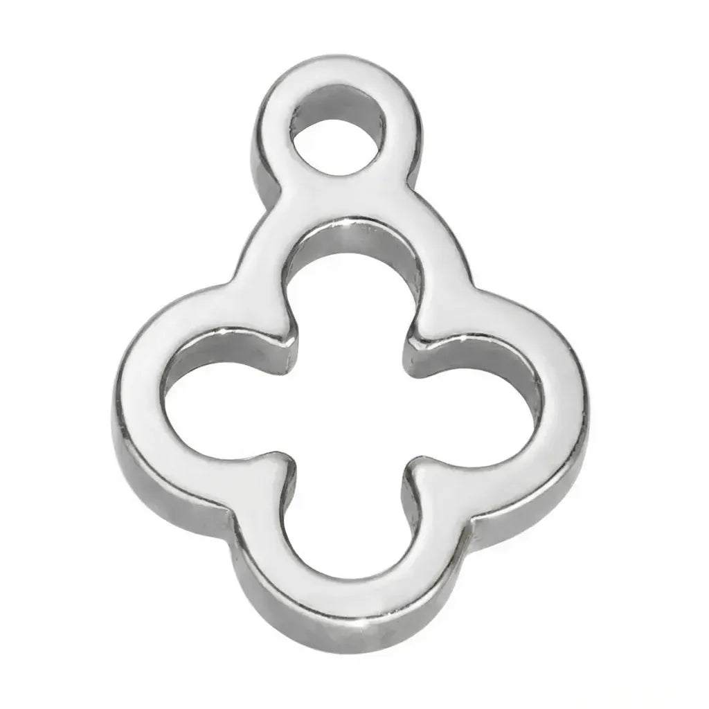 Charm Silver Clover Symbol Charm HBD