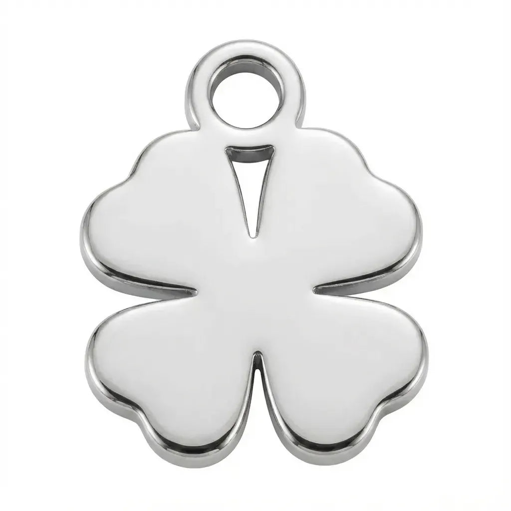 Charm Silver Clover Symbol Charm HBD
