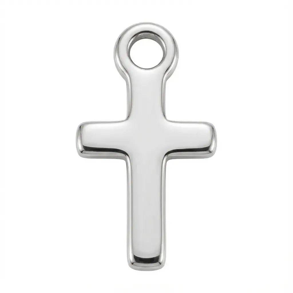 Charm Silver Cross Symbol Charm HBD