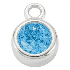 December Blue Zircon | Gold or Silver Add-On Charm - HBD
