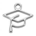 Charm Silver Graduation Cap Symbol Charm HBD