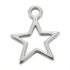 Charm Silver Hollow Star Symbol Charm HBD