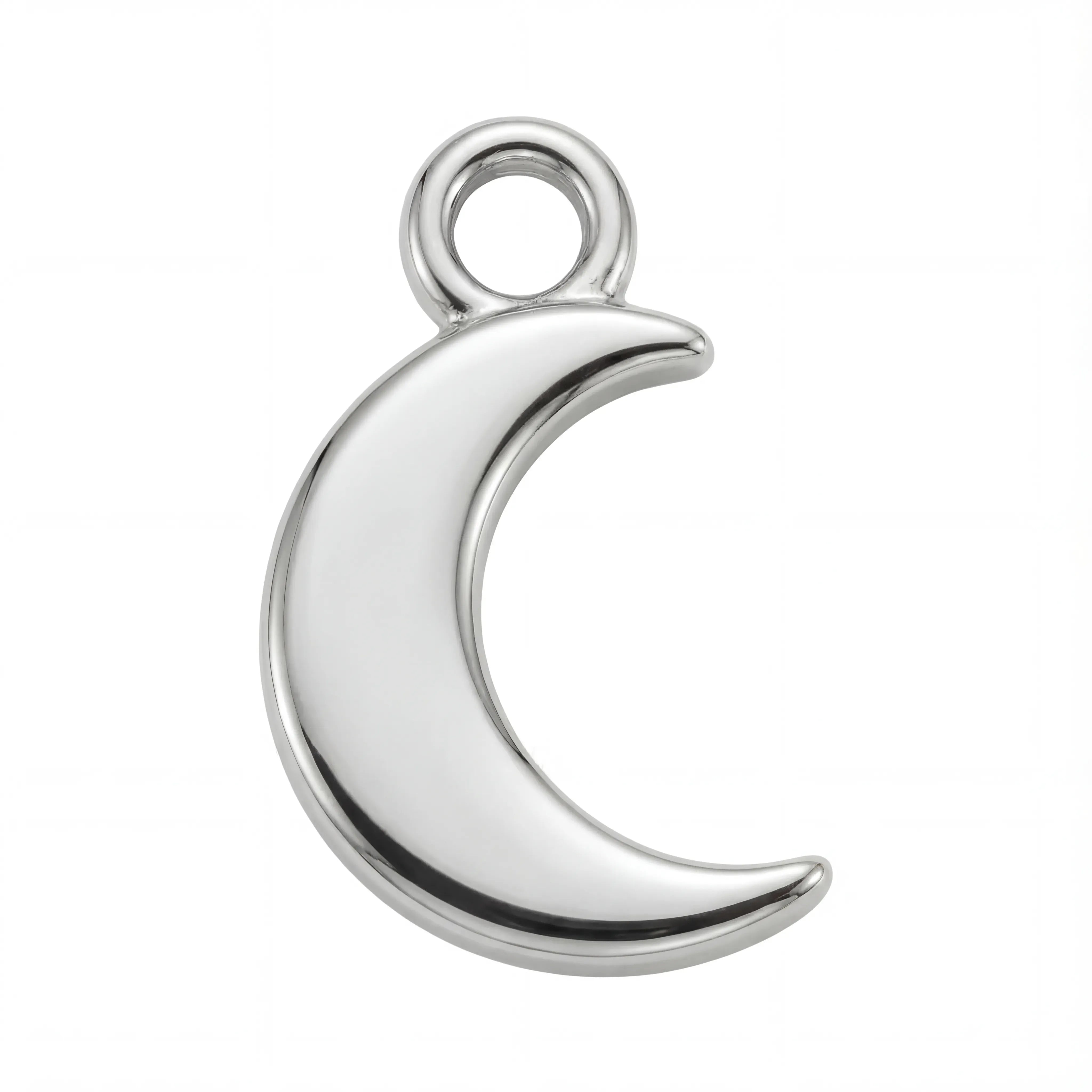 Charm Silver Moon Symbol Charm HBD Silver Moon Symbol Charm