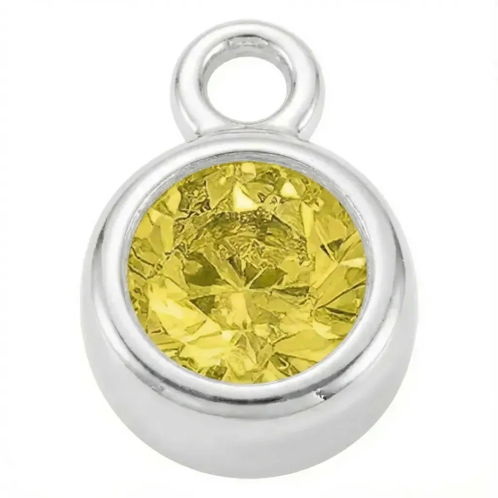 November Topaz | Gold or Silver Add-On Charm - HBD