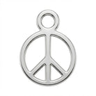 Charm Silver Peace Symbol Charm HBD
