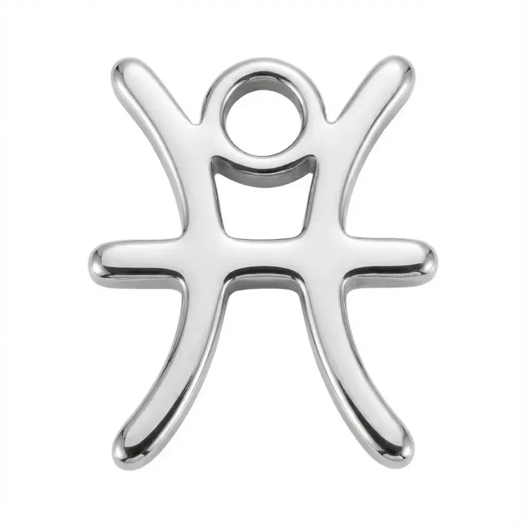 Charm Silver Pisces Zodiac Charm HBD Silver Pisces Zodiac Charm