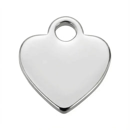 Solid Heart Charm Necklace & Bracelet