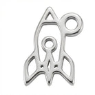 Charm Silver Space Rocket Kids Charm HBD