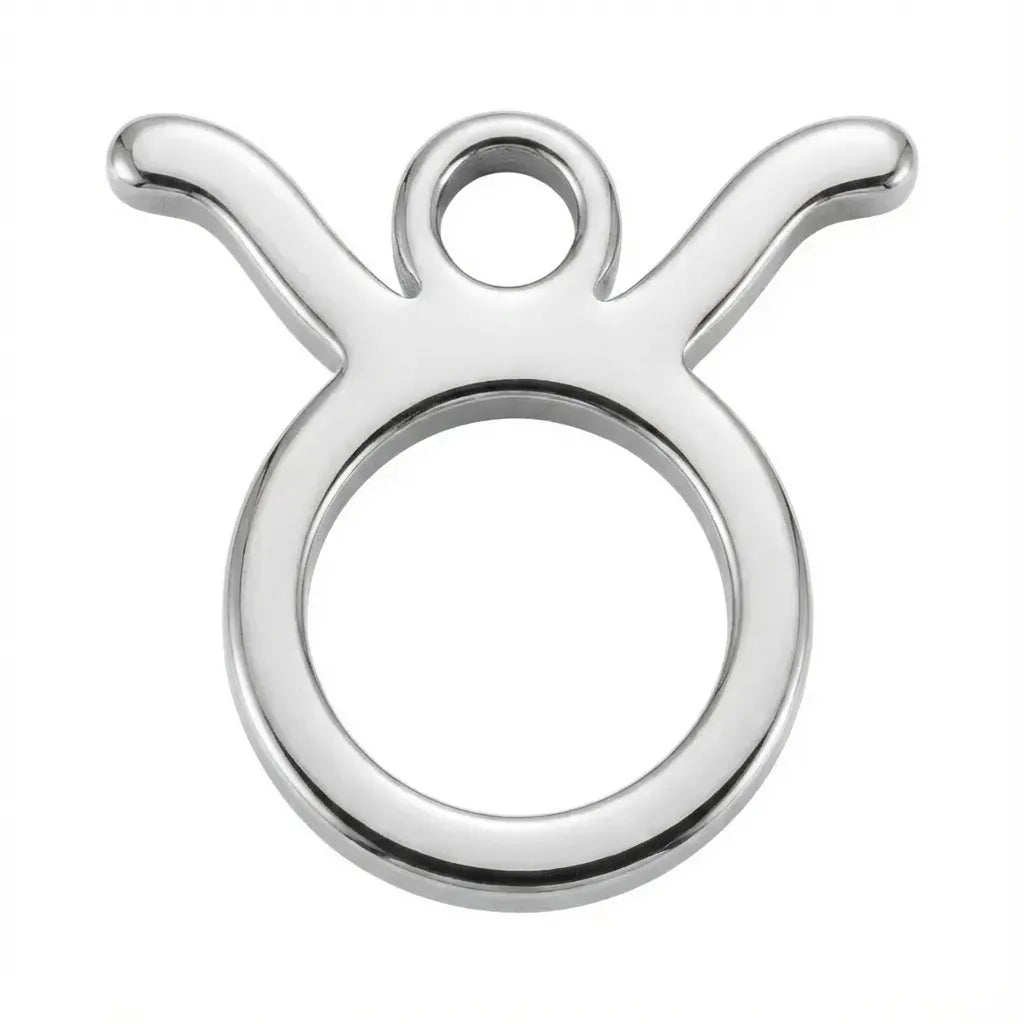 Charm Silver Taurus Zodiac Charm HBD Silver Taurus Zodiac Charm