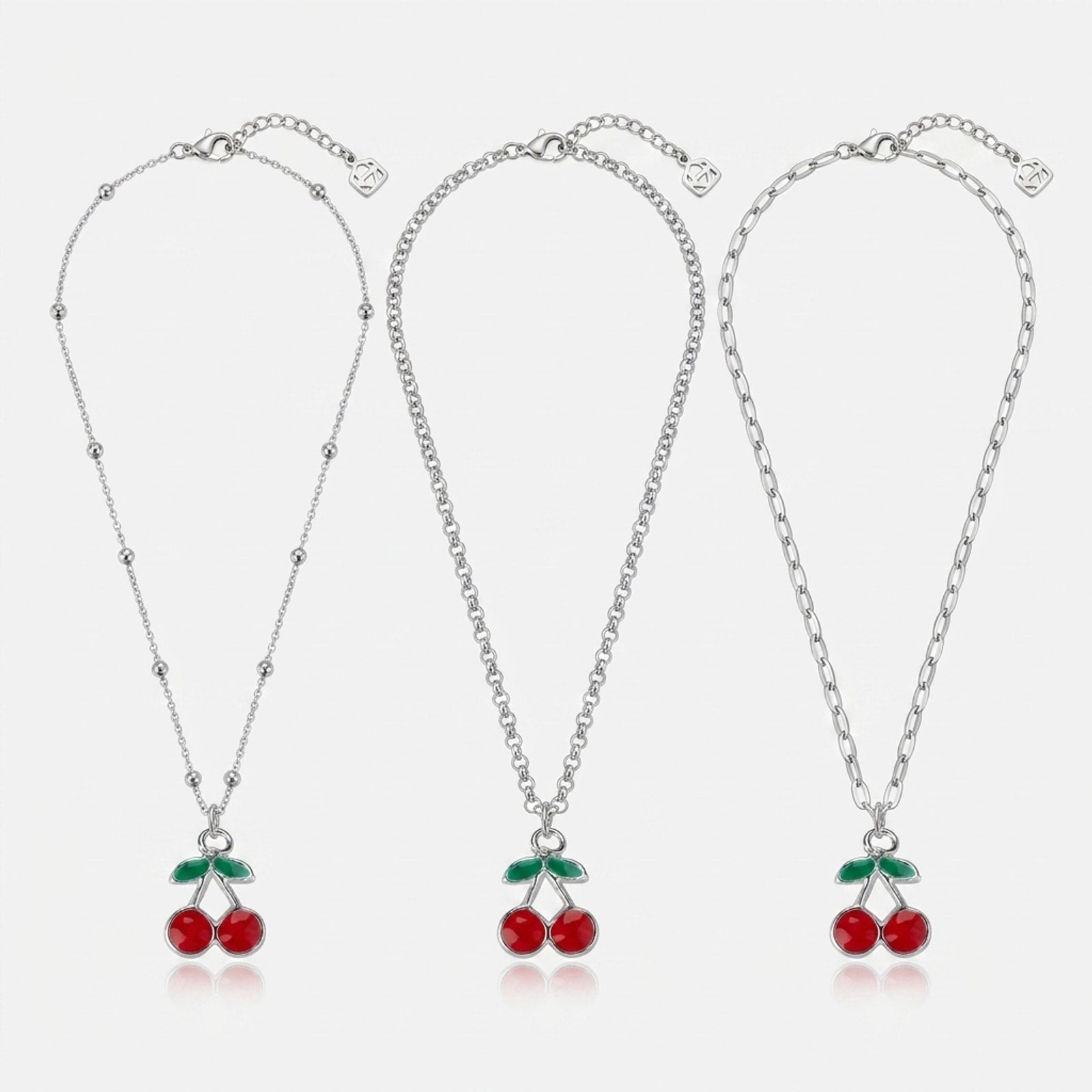 Cherry Charm Necklace & Bracelet