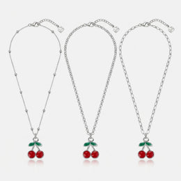 Cherry Charm Necklace & Bracelet