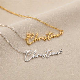 Christine Name Necklace | 18ct Gold, Silver & Vermeil | Ready to Ship