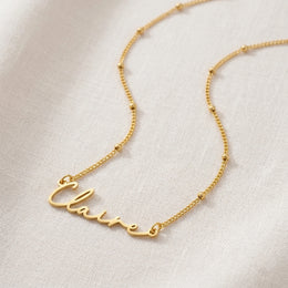 Claire Name Necklace | 18ct Gold, Silver & Vermeil | Ready to Ship