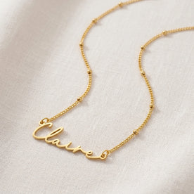 Claire Name Necklace | 18ct Gold, Silver & Vermeil | Ready to Ship