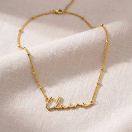 Claire Name Necklace | 18ct Gold, Silver & Vermeil | Ready to Ship