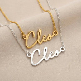 Cleo Name Necklace | 18ct Gold, Silver & Vermeil | Ready to Ship