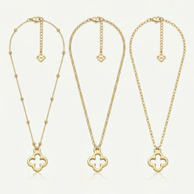 Clover Charm Necklace & Bracelet