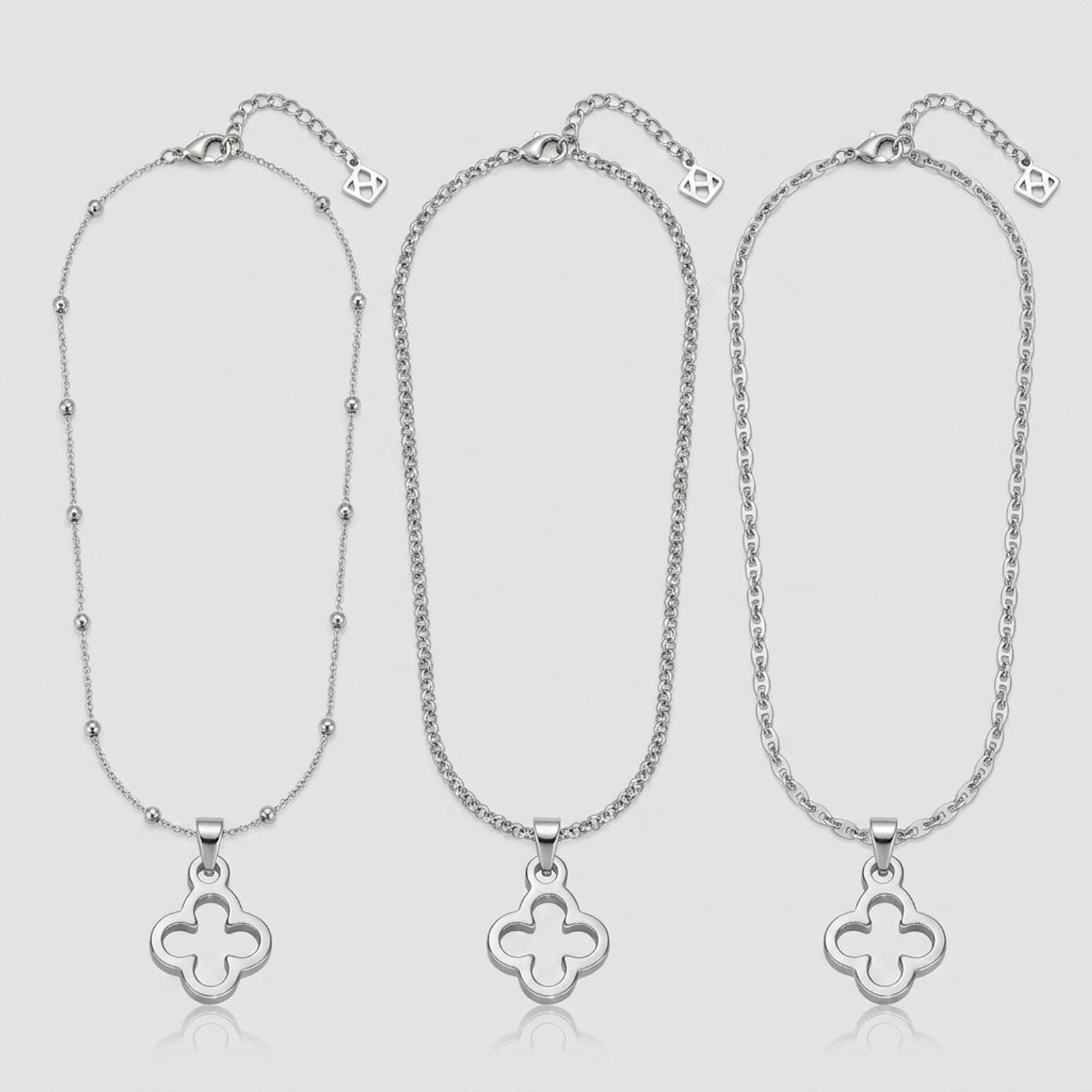 Clover Charm Necklace & Bracelet