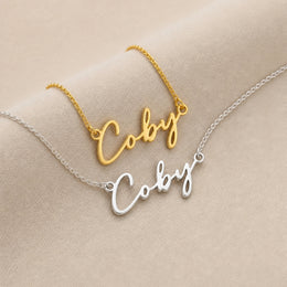 Coby Name Necklace | 18ct Gold, Silver & Vermeil | Ready to Ship