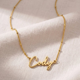 Cody Name Necklace | 18ct Gold, Silver & Vermeil | Ready to Ship