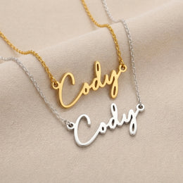 Cody Name Necklace | 18ct Gold, Silver & Vermeil | Ready to Ship
