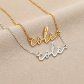 Cole Name Necklace | 18ct Gold, Silver & Vermeil | Ready to Ship