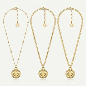 Compass Charm Necklace & Bracelet