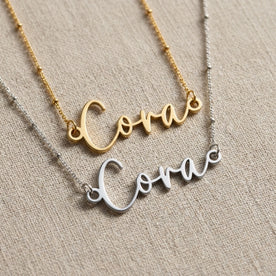 Cora Name Necklace | 18ct Gold, Silver & Vermeil | Ready to Ship
