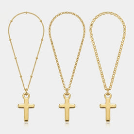 Cross Charm Necklace & Bracelet