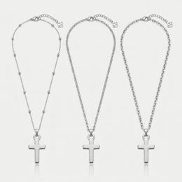 Cross Charm Necklace & Bracelet
