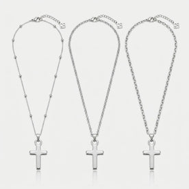 Cross Charm Necklace & Bracelet