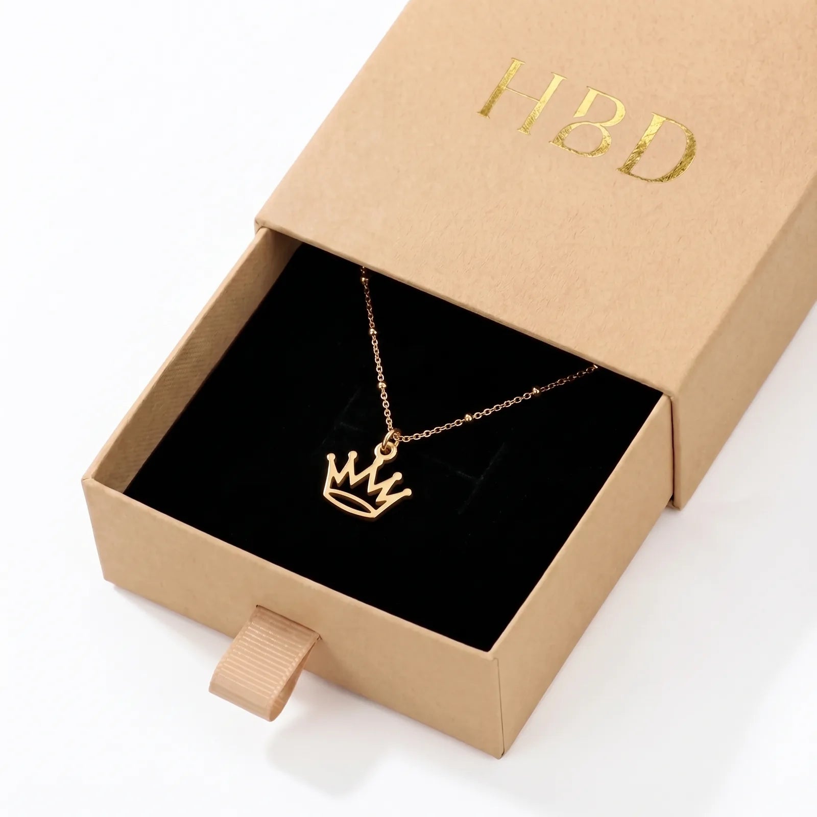 Crown Charm Necklace & Bracelet