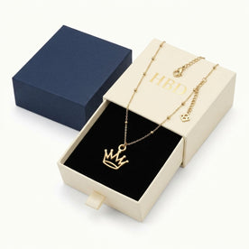 Crown Charm Necklace & Bracelet